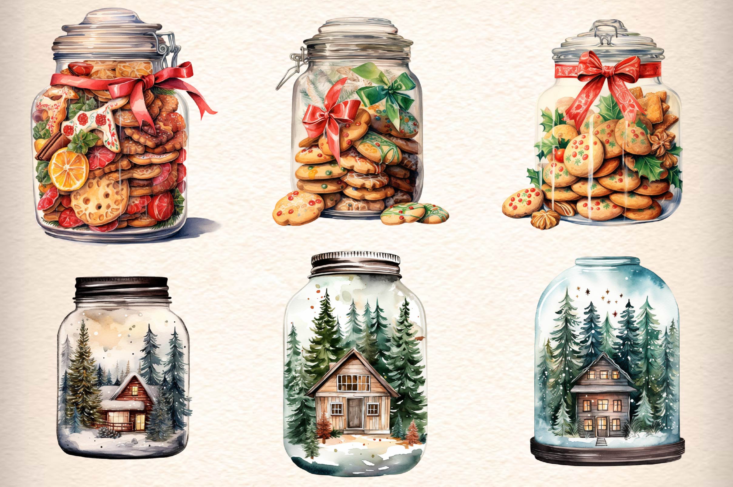 Christmas Jar Clipart Bundle - CraftNest - Digital Crafting and Art