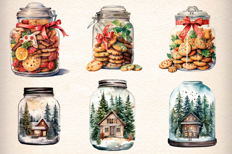 Christmas Jar Clipart Bundle - CraftNest - Digital Crafting and Art