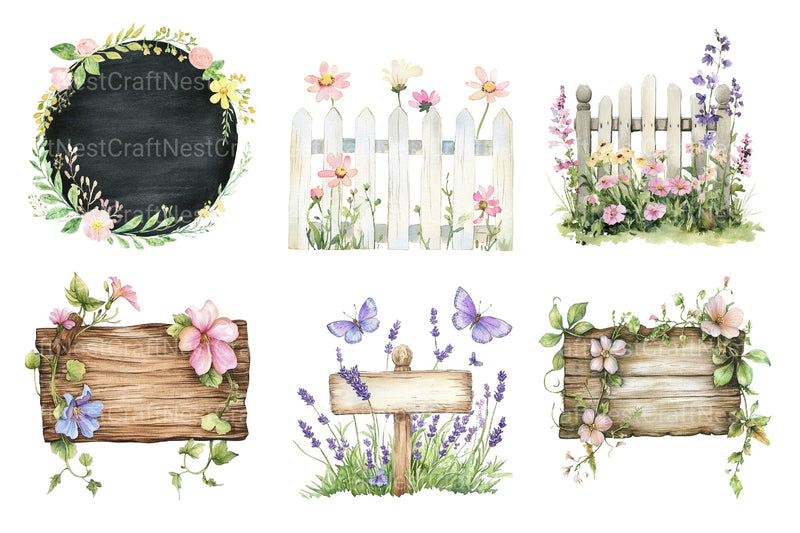Garden Signs Collection Clipart Bundle - CraftNest - Digital Crafting and Art
