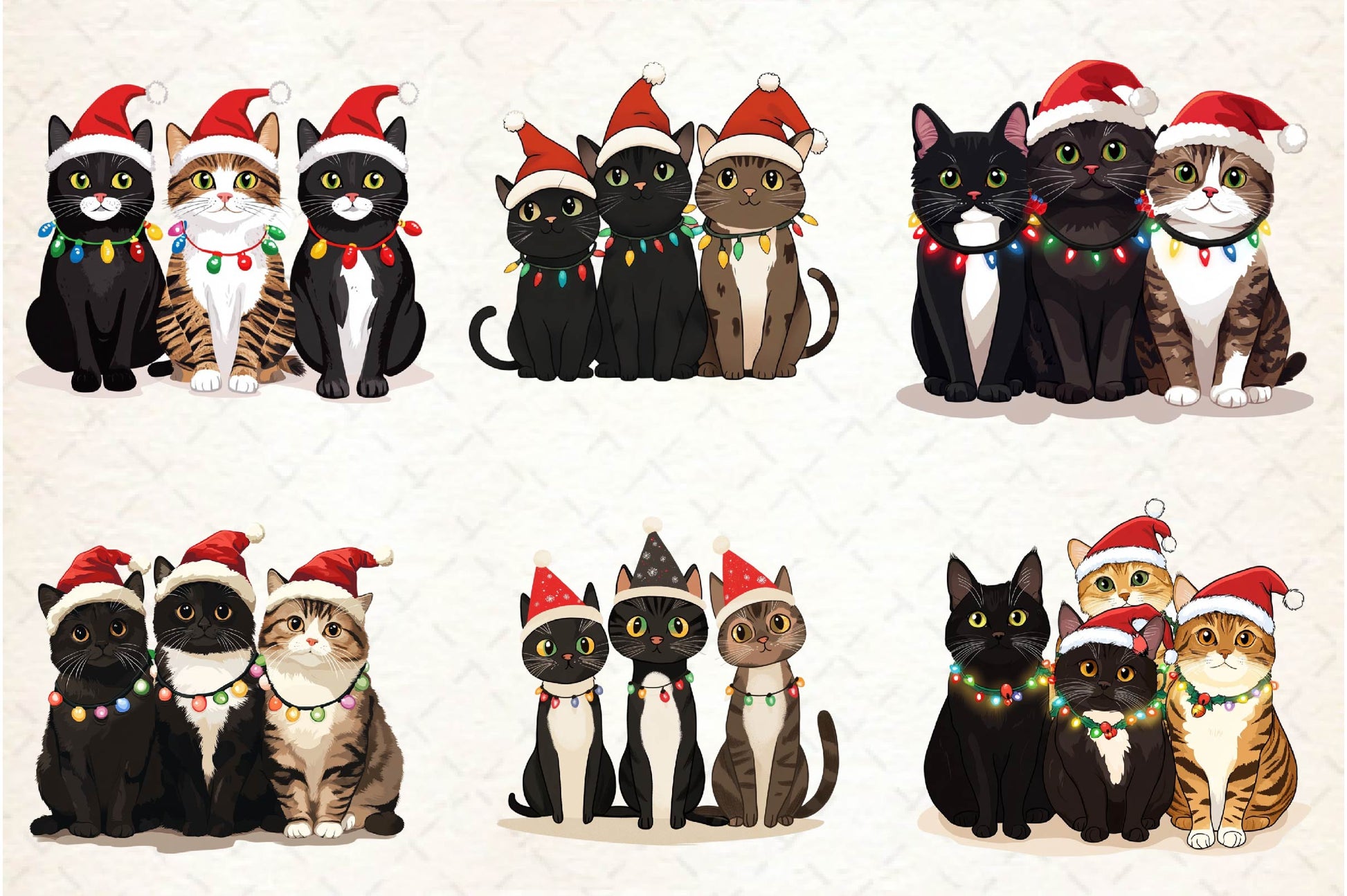 Christmas Black Cat Clipart Bundle 2 - CraftNest - Digital Crafting and Art