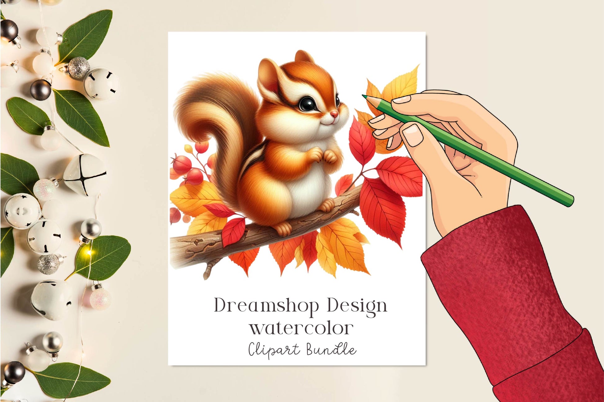 Autumn Eastern Chipmunk Clipart Bundle - CraftNest - Digital Crafting and Art