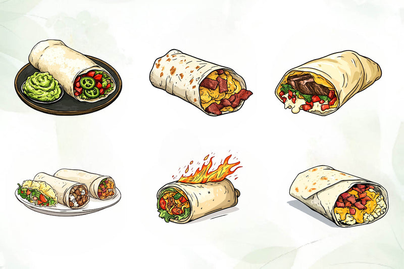 Burritos Clipart Bundle - CraftNest - Digital Crafting and Art