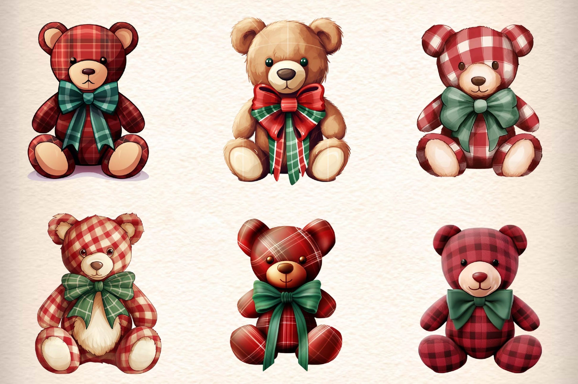 Christmas Teddy Bear Clipart Bundle - CraftNest - Digital Crafting and Art