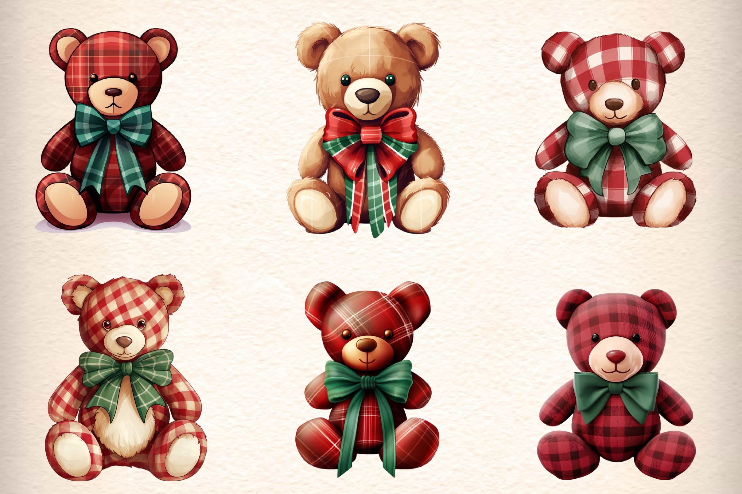 Christmas Teddy Bear Clipart Bundle - CraftNest - Digital Crafting and Art