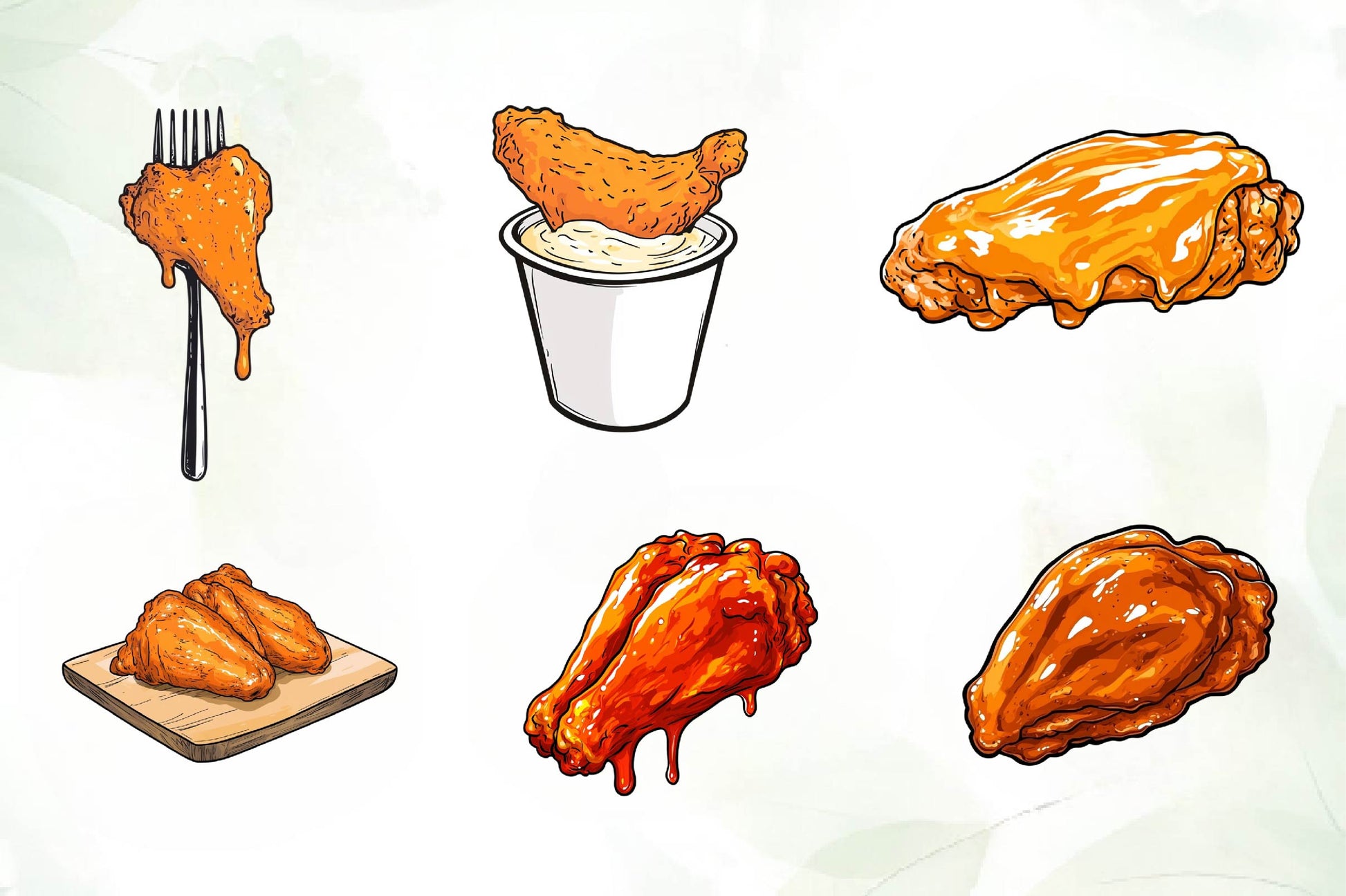 Buffalo Wing Clipart Bundle - CraftNest - Digital Crafting and Art