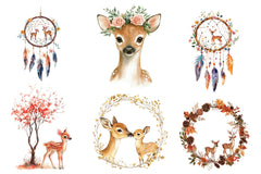 Fawn & Doe Clipart Bundle - CraftNest - Digital Crafting and Art