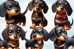 Adorable And Funny Dachshund Clipart Bundle - CraftNest - Digital Crafting and Art