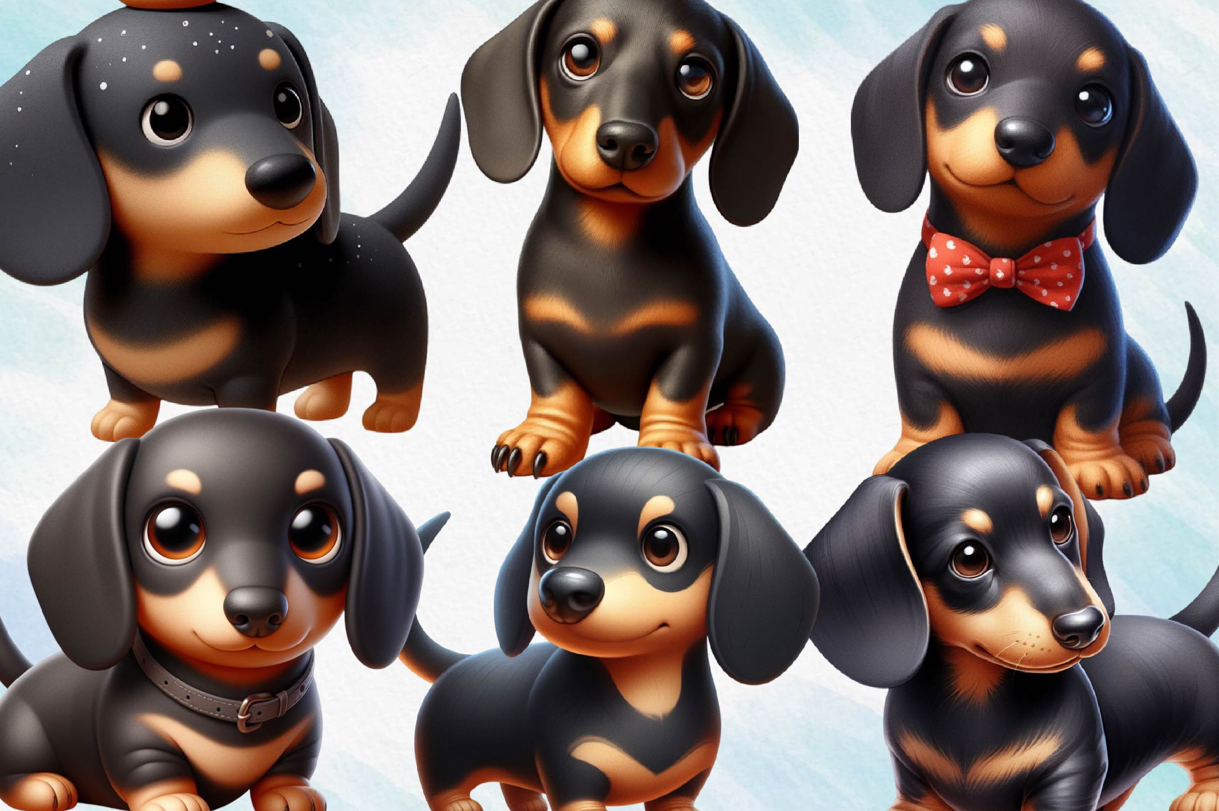 Adorable And Funny Dachshund Clipart Bundle - CraftNest - Digital Crafting and Art