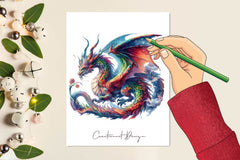 Watercolour Fantasy Dragon Clipart Bundle - CraftNest - Digital Crafting and Art