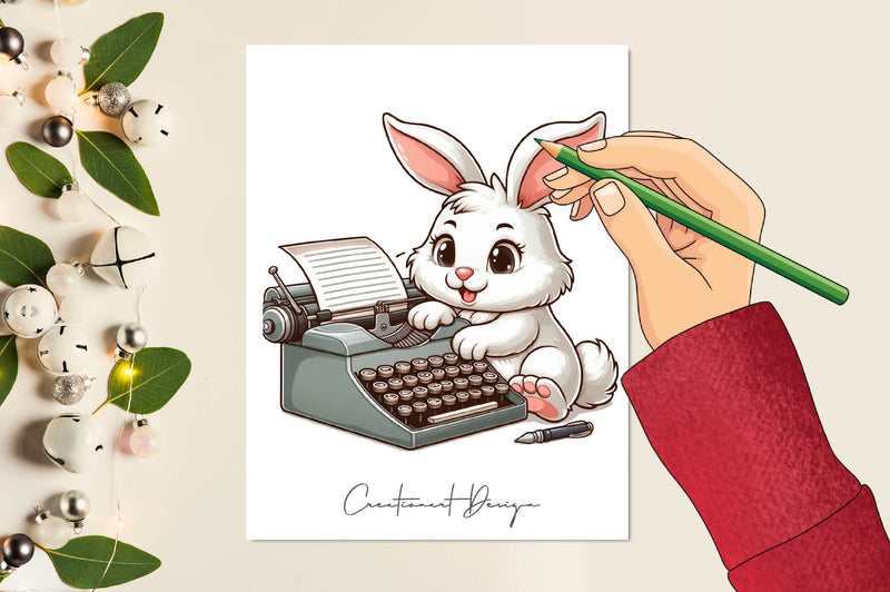 Cute Bunny Clipart Bundle - CraftNest - Digital Crafting and Art