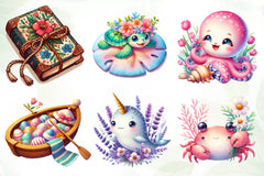 Cute Nautical Spring Clipart Bundle - CraftNest - Digital Crafting and Art