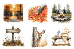 Autumn Nature Walk Clipart Bundle - CraftNest - Digital Crafting and Art