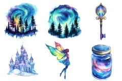 Enchanted Northern Lights Clipart Bundle - CraftNest - Digital Crafting and Art