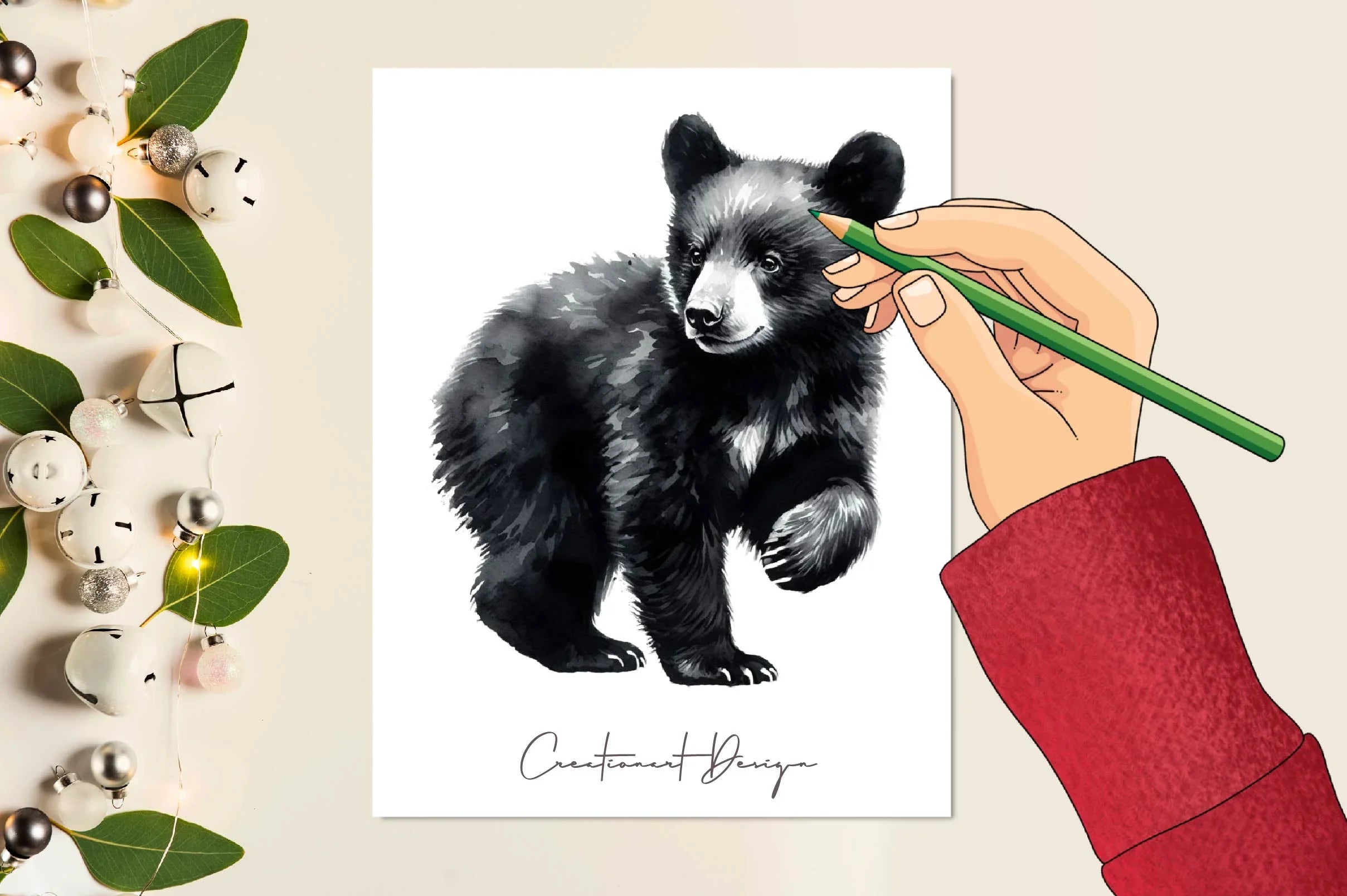 Black Bears Clipart Bundle - CraftNest - Digital Crafting and Art