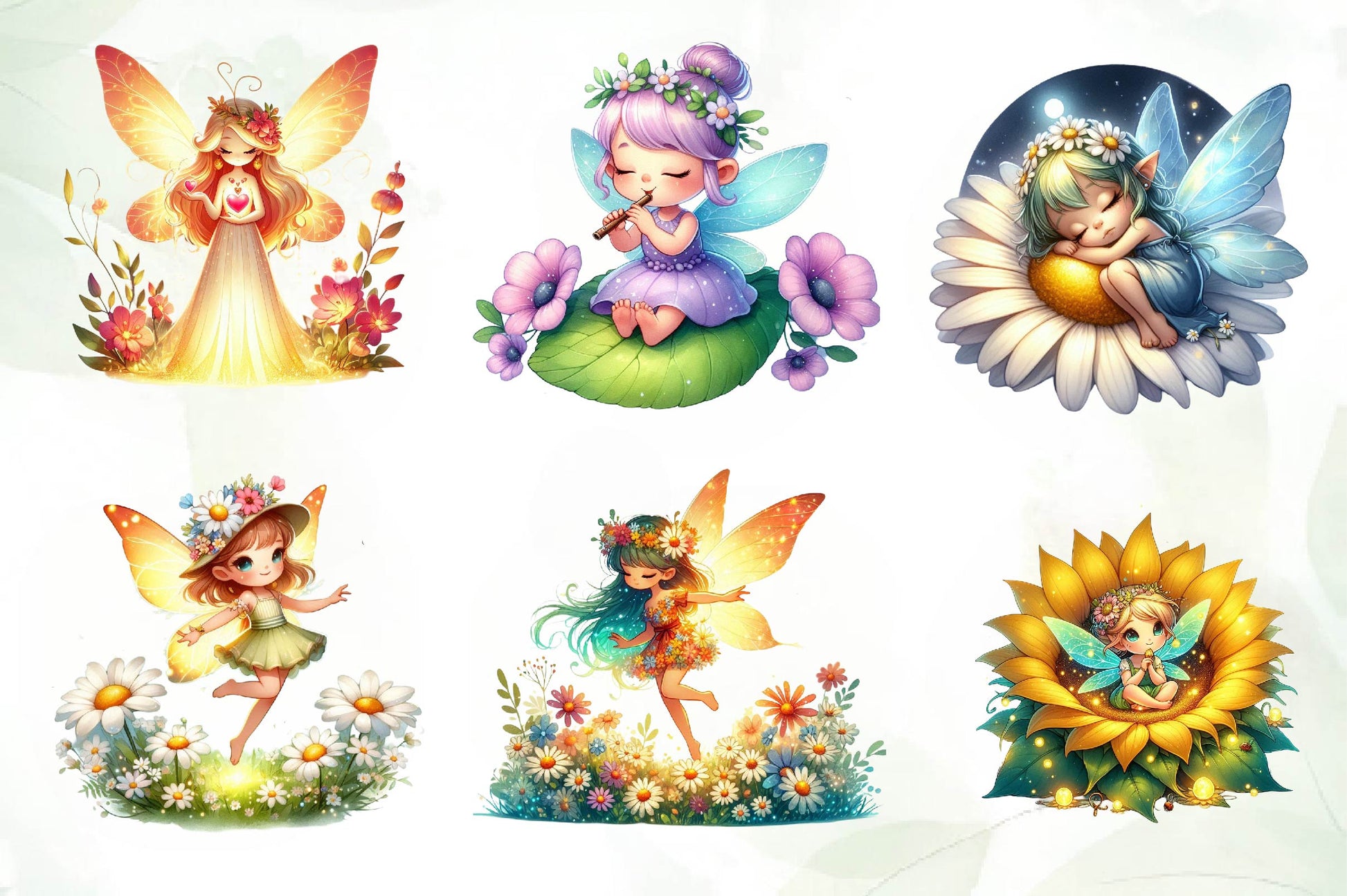 Blossoming Spring Fairy Collection Clipart Bundle - CraftNest - Digital Crafting and Art
