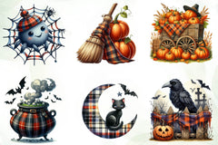 Halloween Autumn Plaid Clipart Bundle - CraftNest - Digital Crafting and Art