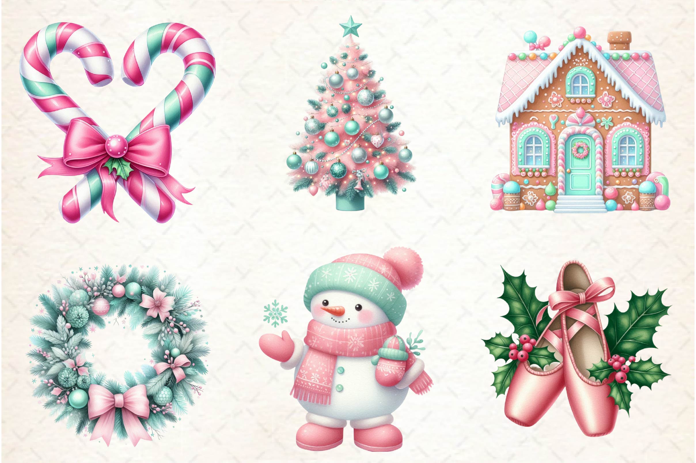 Mint Christmas Clipart Bundle - CraftNest - Digital Crafting and Art