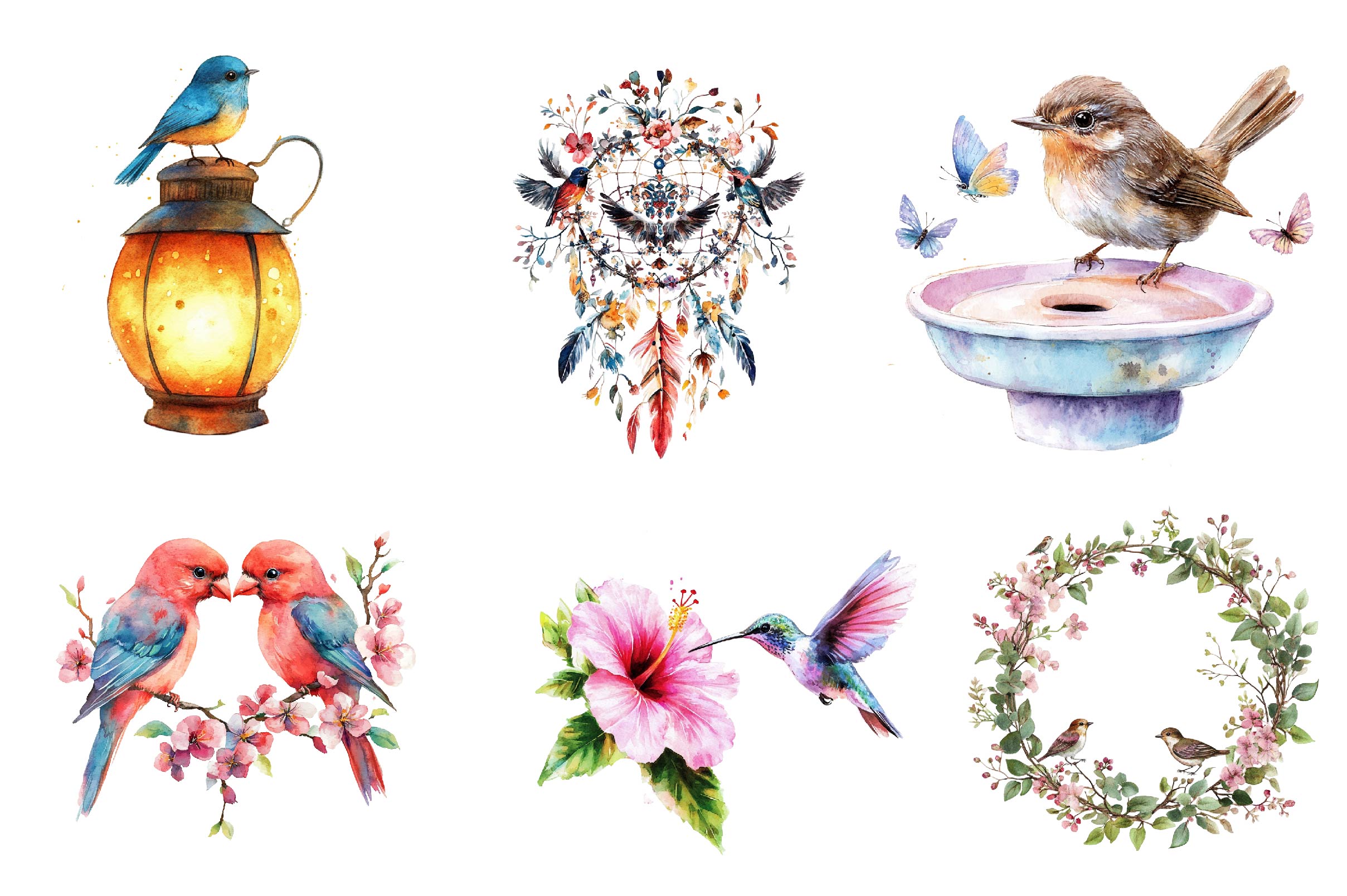 Spring Birdwatching Clipart Bundle - CraftNest - Digital Crafting and Art