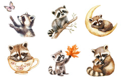 Raccoon & Kit Clipart Bundle - CraftNest - Digital Crafting and Art