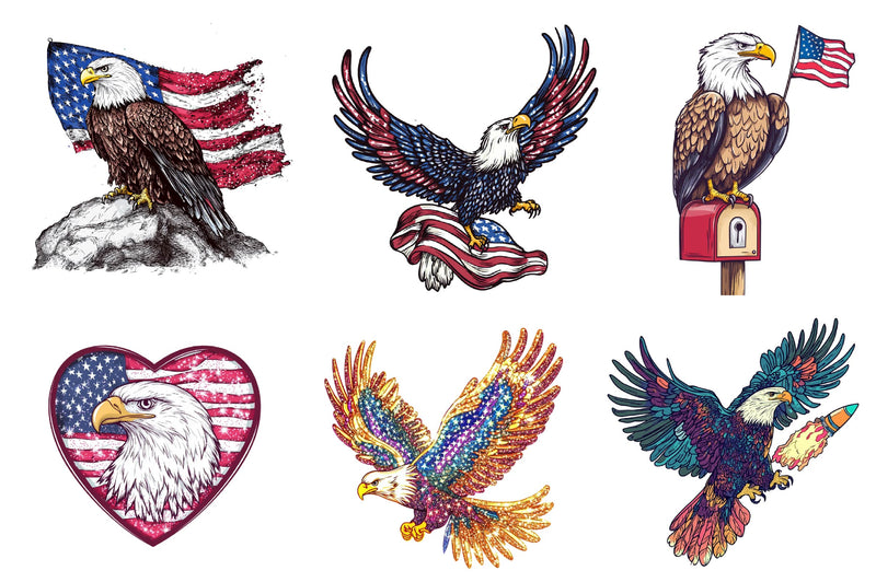 Usa Eagle & Fireworks Clipart Bundle - CraftNest - Digital Crafting and Art