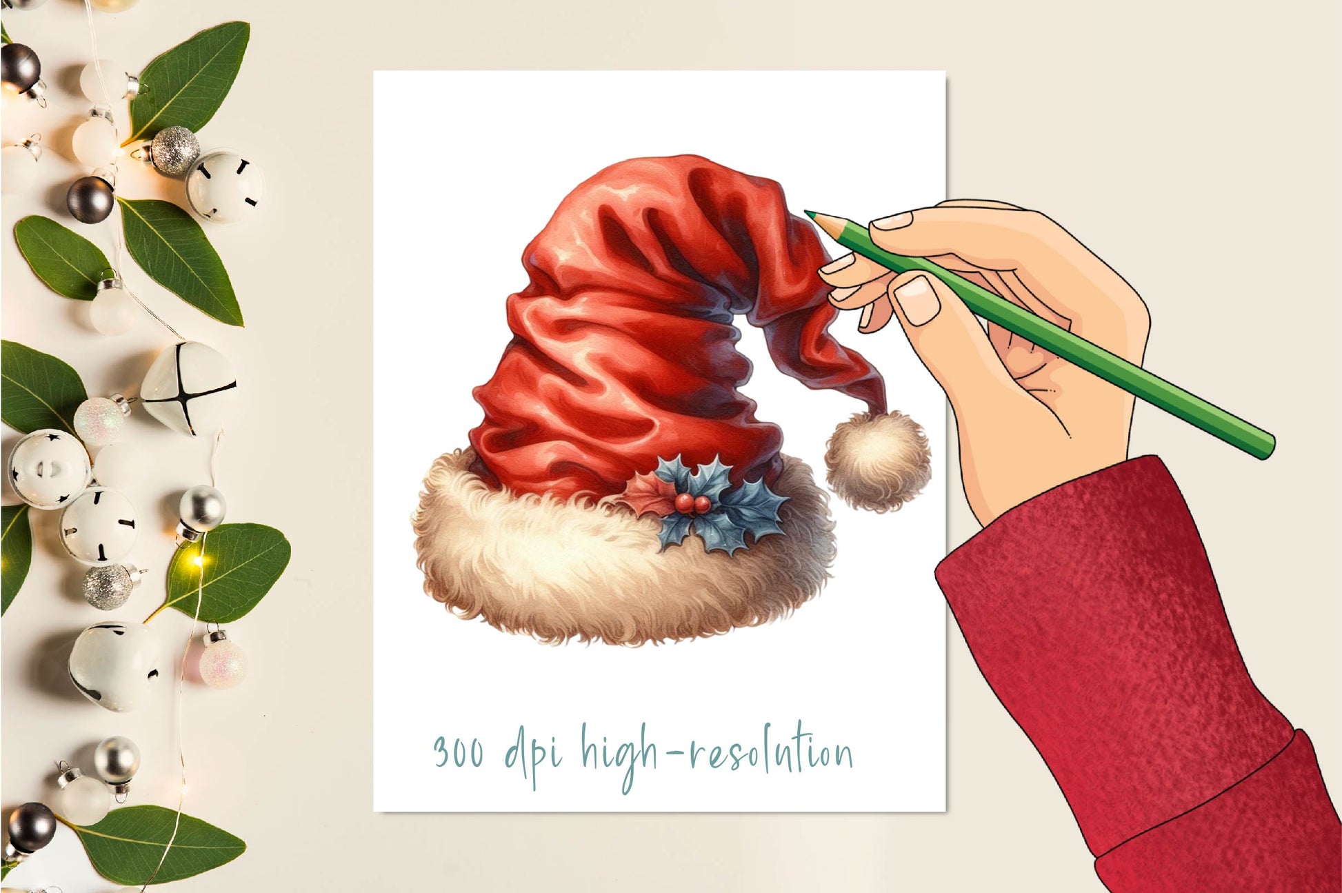 Antique Santa Hat Clipart Bundle - CraftNest - Digital Crafting and Art