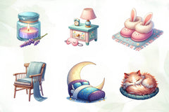 Evening Routine Clipart Bundle - CraftNest - Digital Crafting and Art