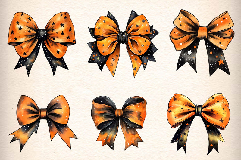 Halloween Bow Clipart Bundle 1 - CraftNest - Digital Crafting and Art