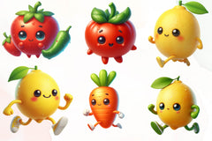 Cute Vegetables Clipart Bundle - CraftNest - Digital Crafting and Art