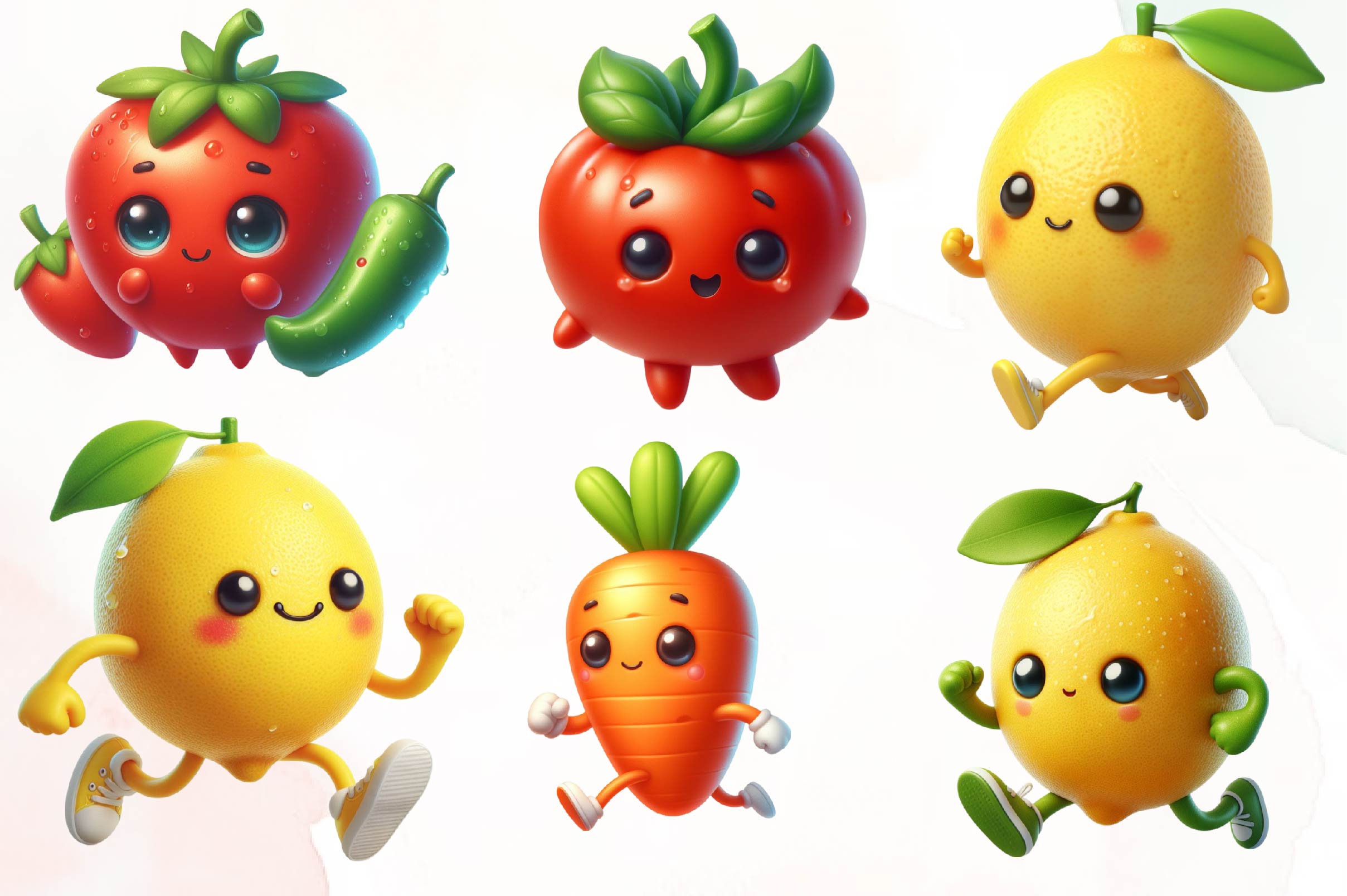 Cute Vegetables Clipart Bundle - CraftNest - Digital Crafting and Art