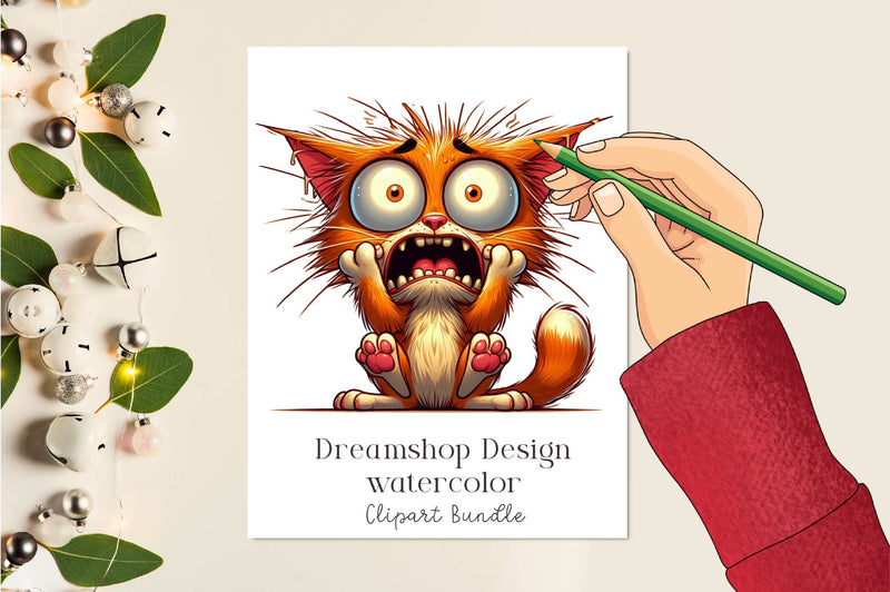 Spooky Scary Cat Clipart Bundle - CraftNest - Digital Crafting and Art