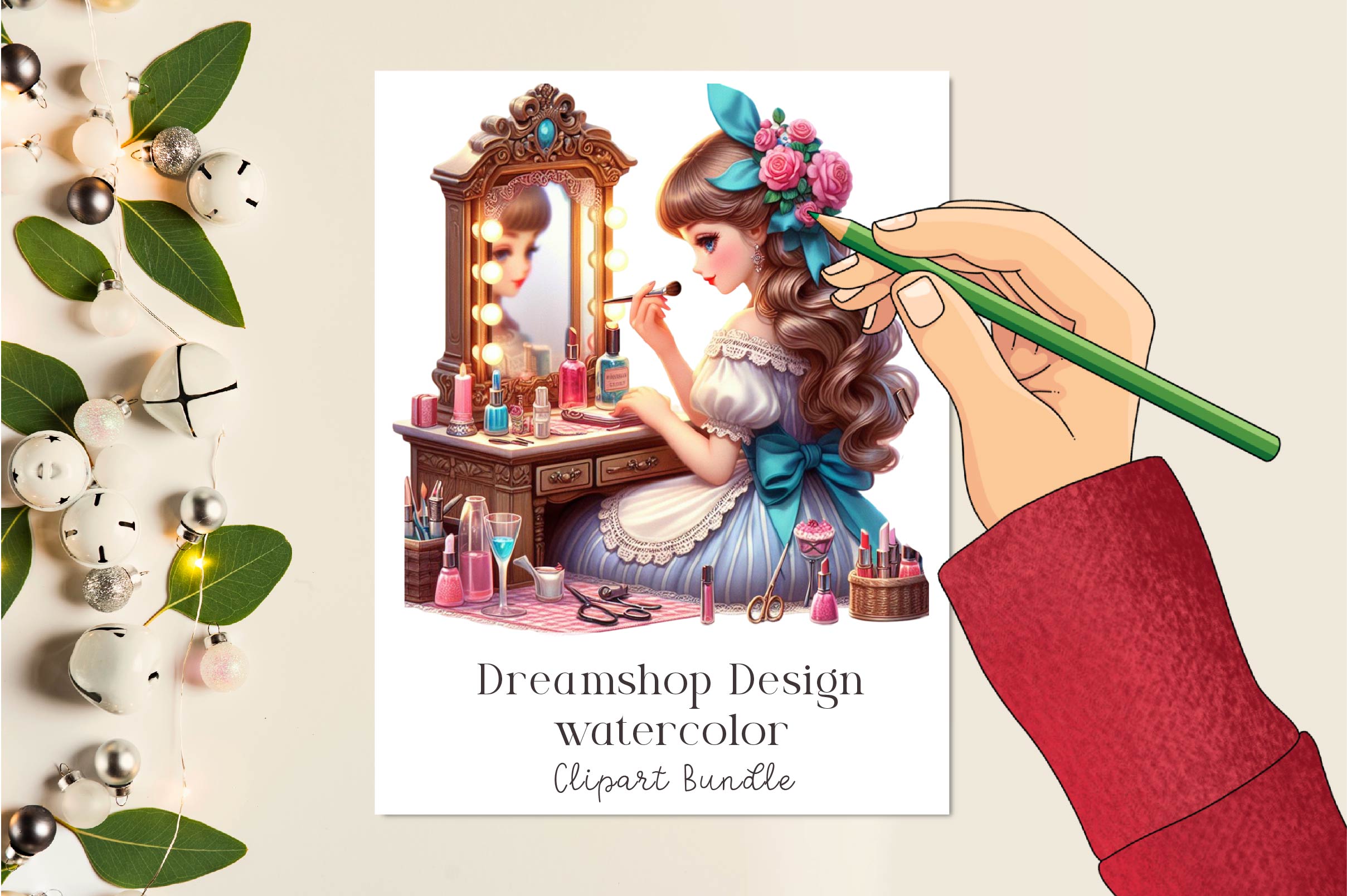 Beauty Parlour In Pin Up Girl Clipart Bundle - CraftNest - Digital Crafting and Art