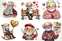 Funny Valentines Grandpa Clipart Bundle - CraftNest - Digital Crafting and Art