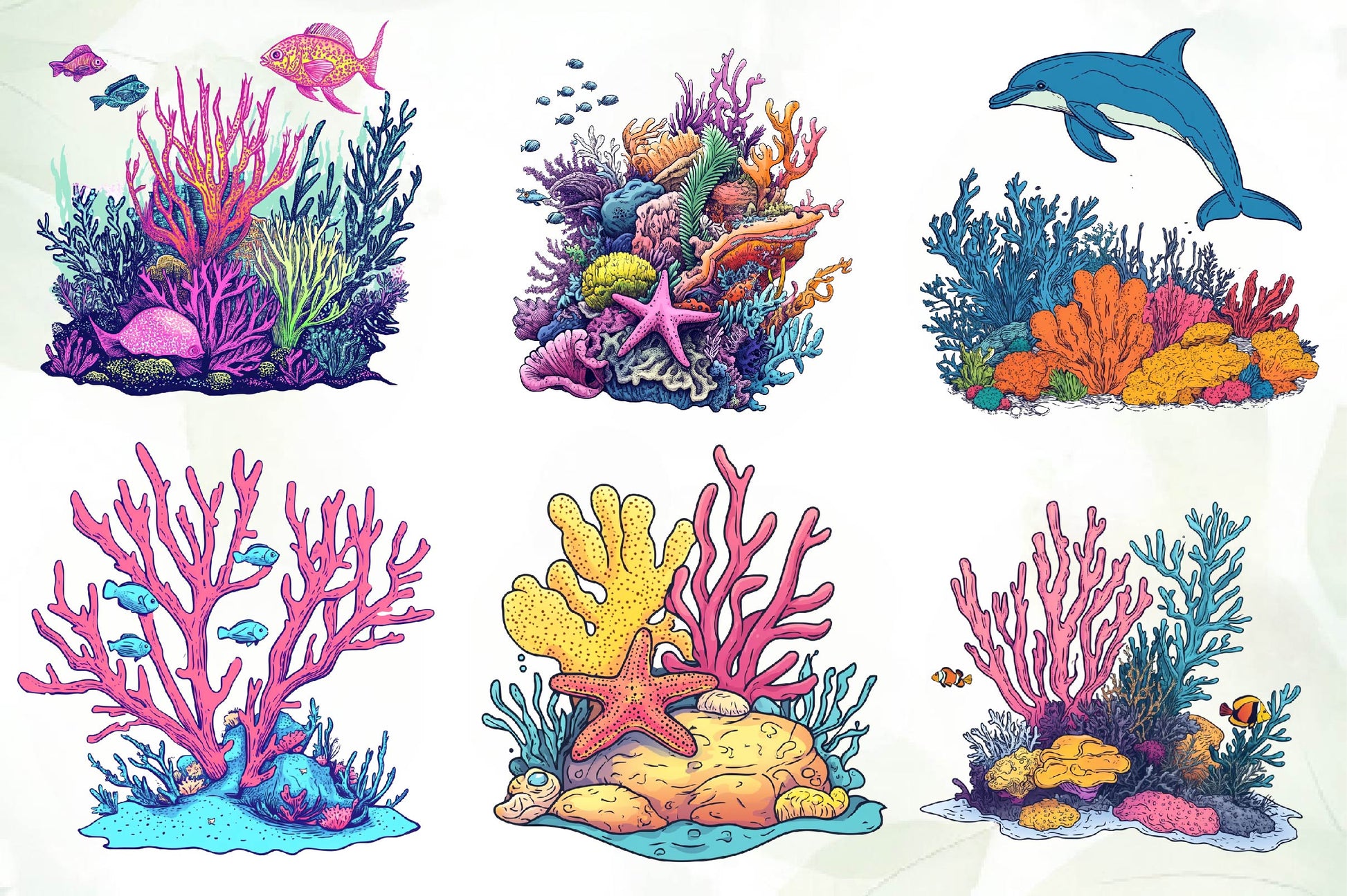 Coral Reef Clipart Bundle - CraftNest - Digital Crafting and Art