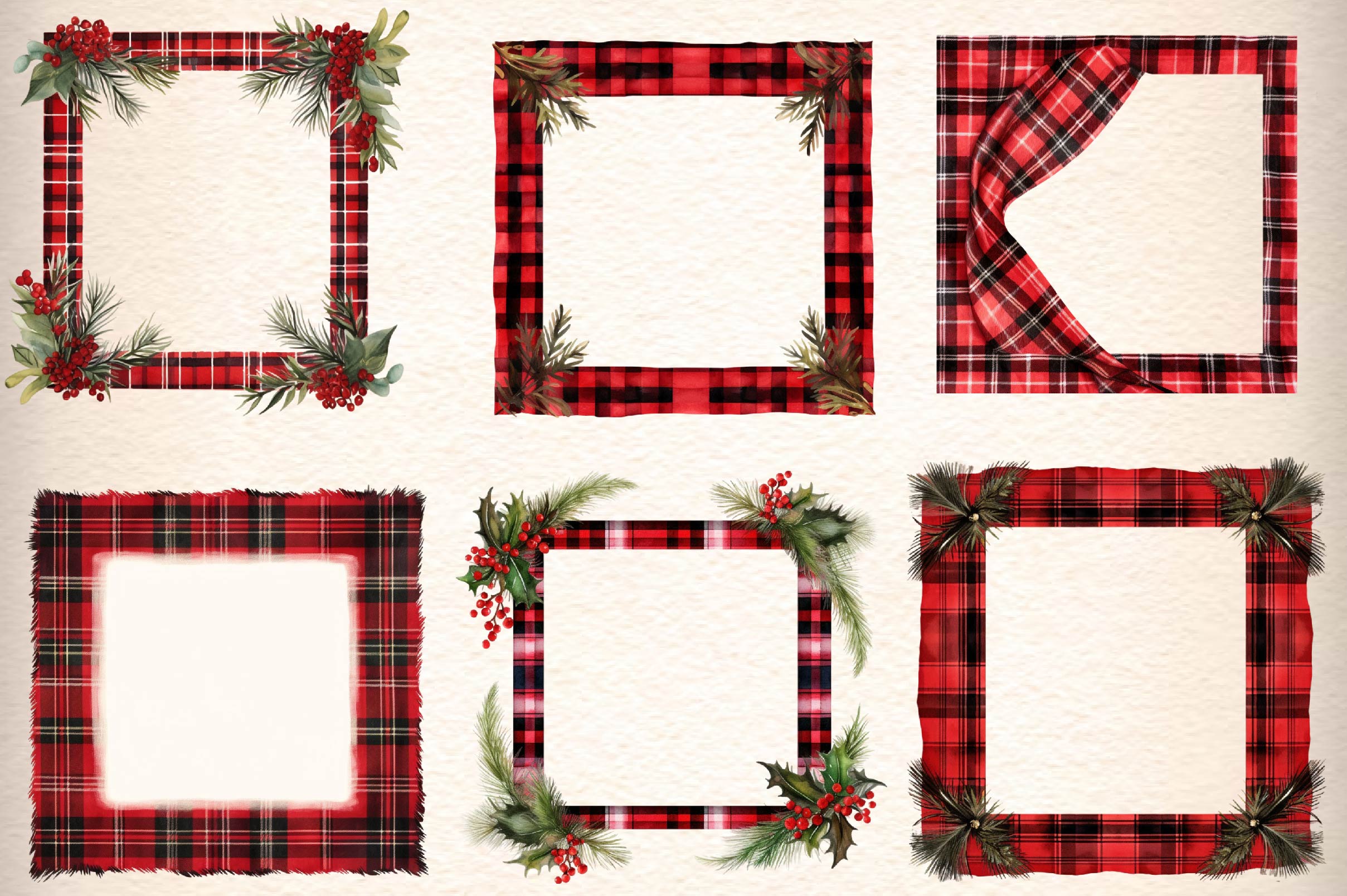 Christmas Frame Clipart Bundle - CraftNest - Digital Crafting and Art