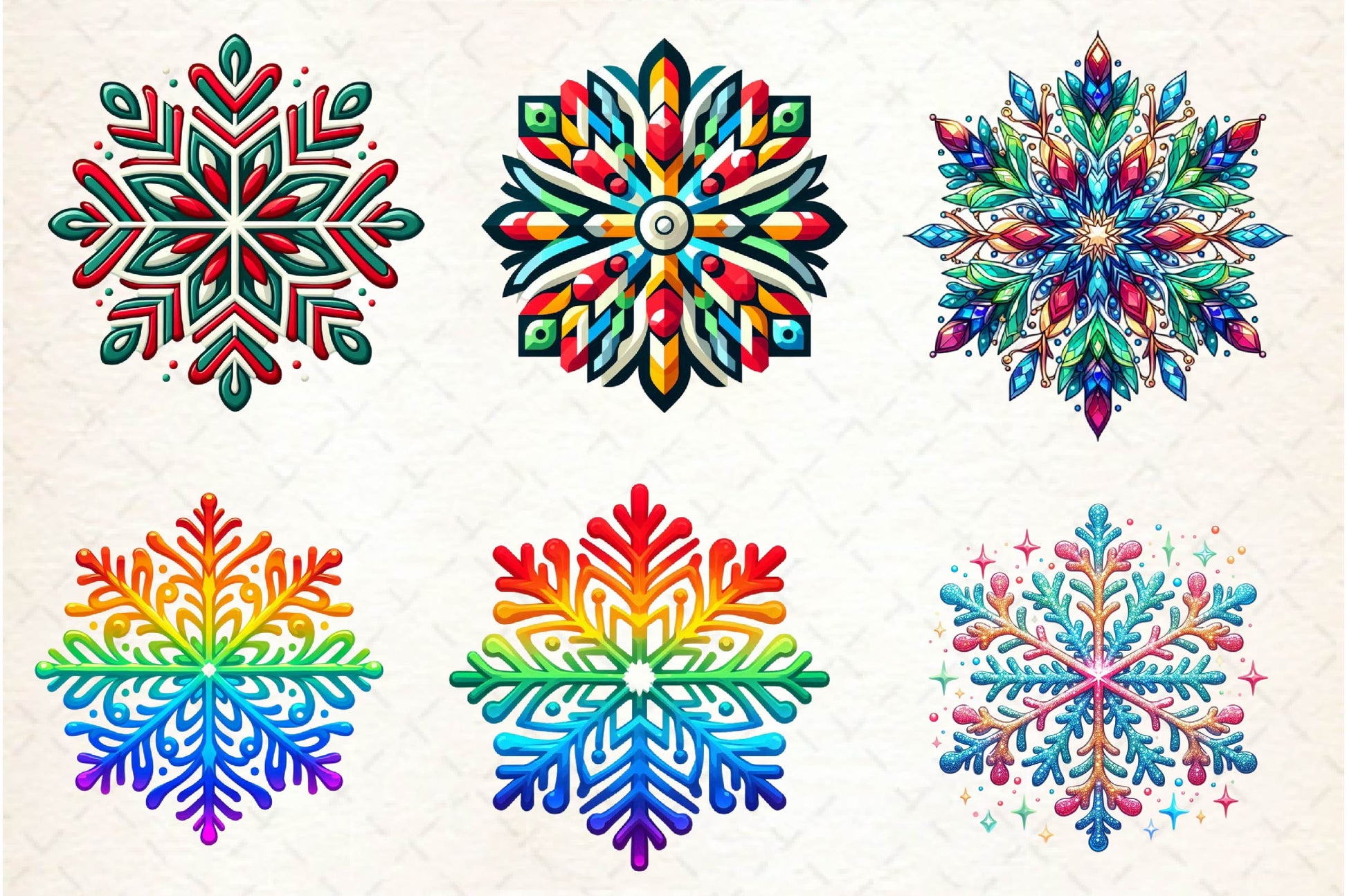 Christmas Snowflake Clipart Bundle - CraftNest - Digital Crafting and Art