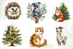 Christmas Light Animal Clipart Bundle - CraftNest - Digital Crafting and Art