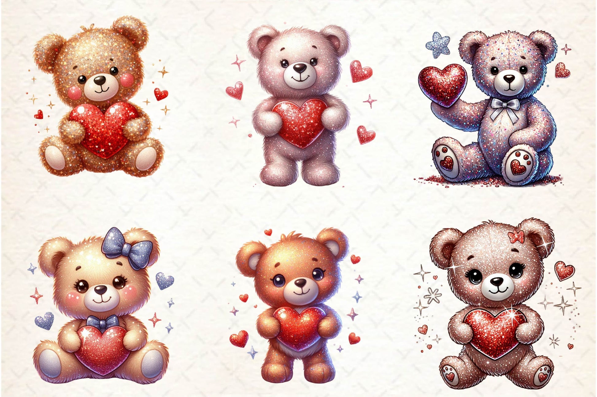 Cute Valentine Teddy Bear Clipart Bundle - CraftNest - Digital Crafting and Art