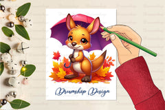 Autumn Kangaroo Clipart Bundle - CraftNest - Digital Crafting and Art