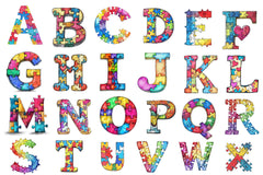 Autism Alphabet Clipart Bundle - CraftNest - Digital Crafting and Art