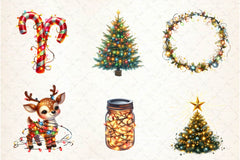 Twinkling Lights Christmas Clipart Bundle - CraftNest - Digital Crafting and Art