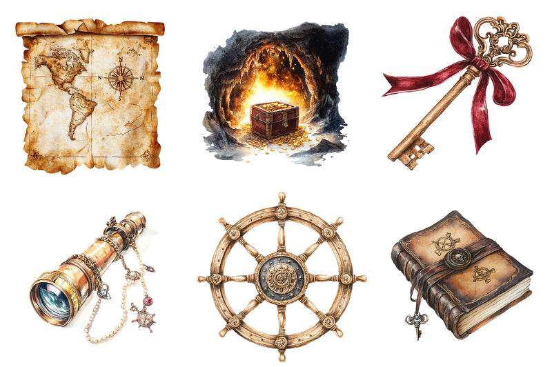 Fancy Pirate Core Clipart Bundle - CraftNest - Digital Crafting and Art