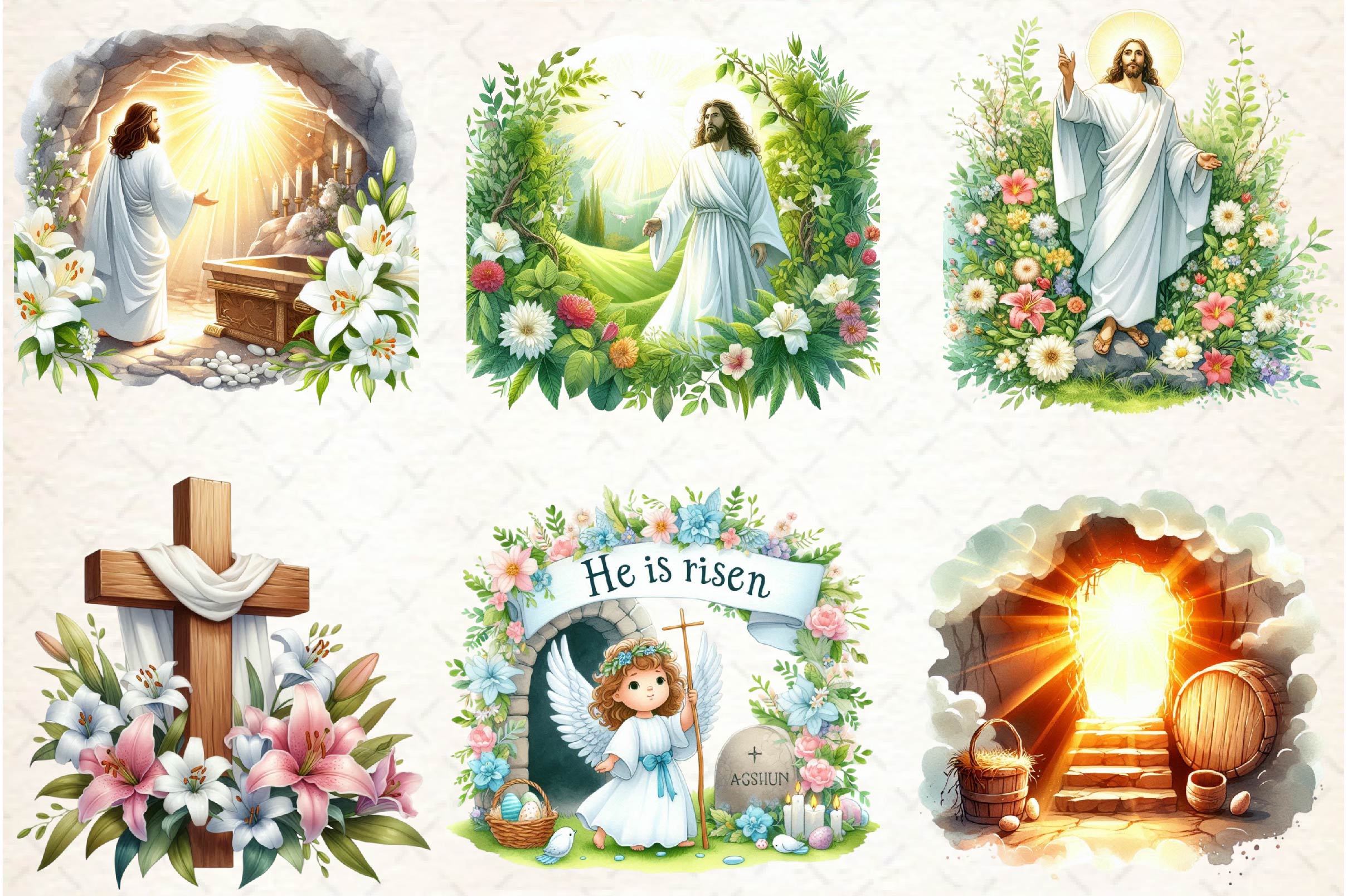 Easter Nativity Scene Clipart Bundle 1 - CraftNest - Digital Crafting and Art