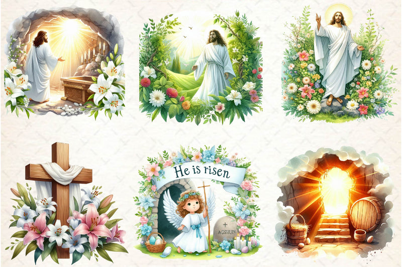 Easter Nativity Scene Clipart Bundle 1 - CraftNest - Digital Crafting and Art