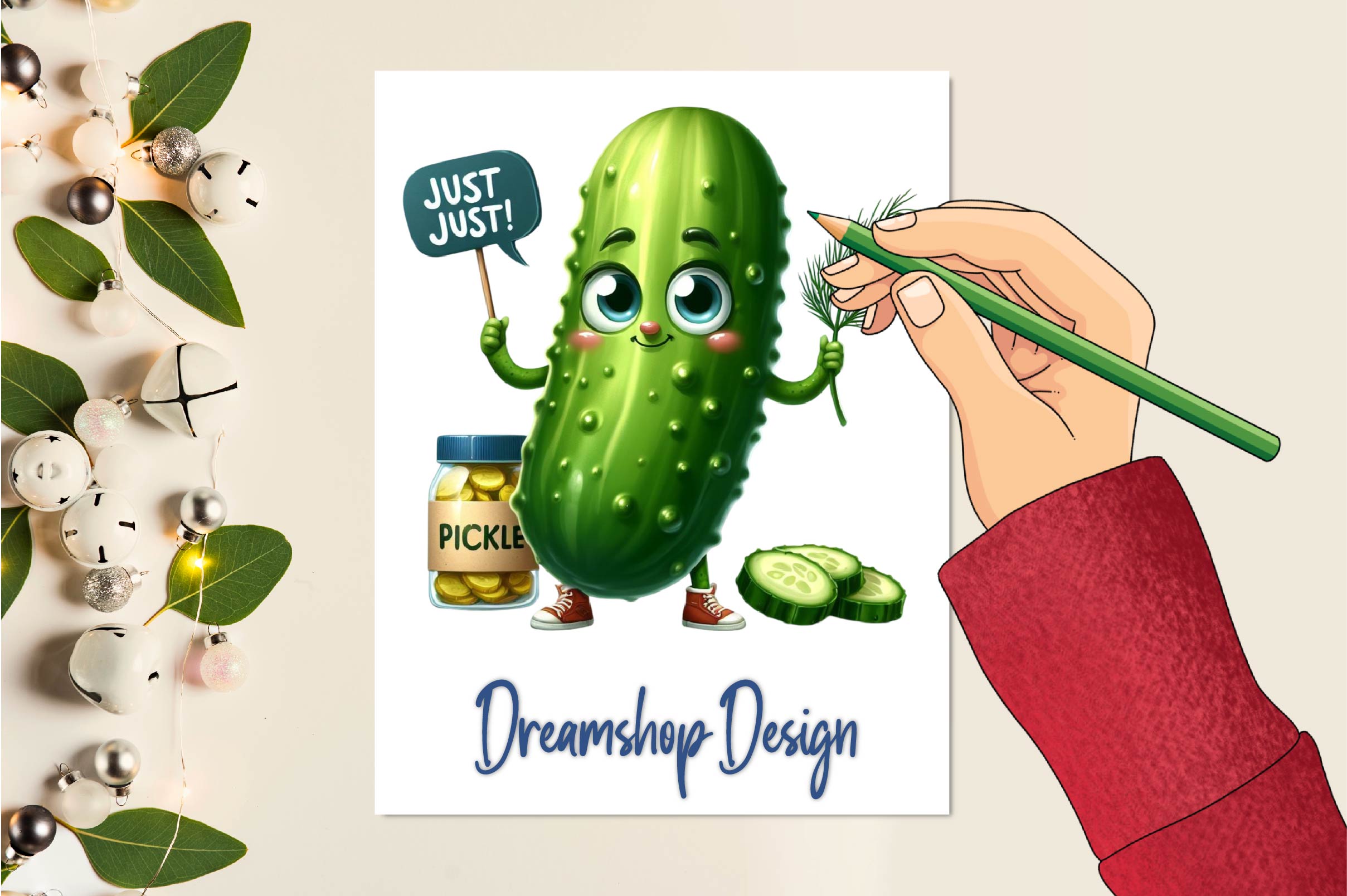 Cute Pickle Character Quotes Clipart Bundle - CraftNest - Digital Crafting and Art