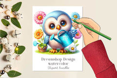 Spring Owl Clipart Bundle - CraftNest - Digital Crafting and Art