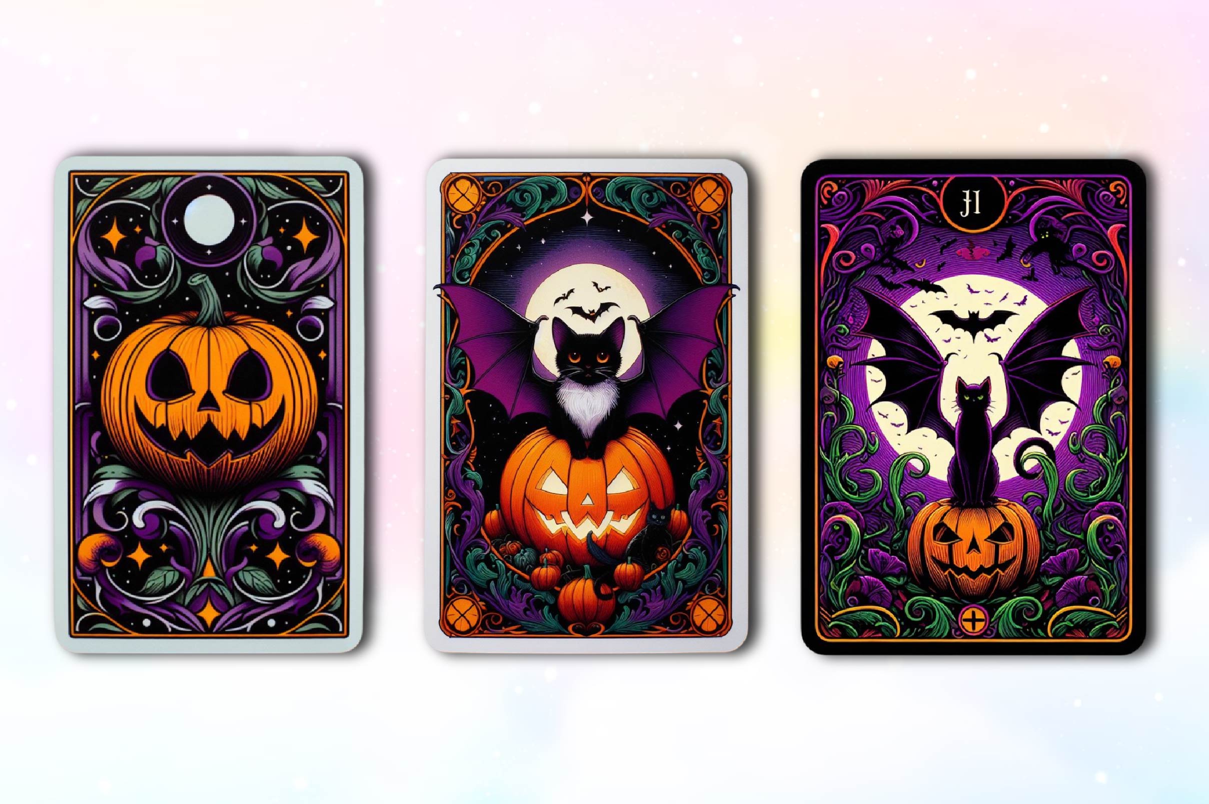 Halloween Animals Tarot Card Clipart Bundle - CraftNest - Digital Crafting and Art