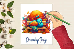 Cute Autumn Peacock Clipart Bundle - CraftNest - Digital Crafting and Art
