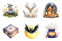 Cozy Magic Fairy Forest Witch Clipart Bundle 1 - CraftNest - Digital Crafting and Art