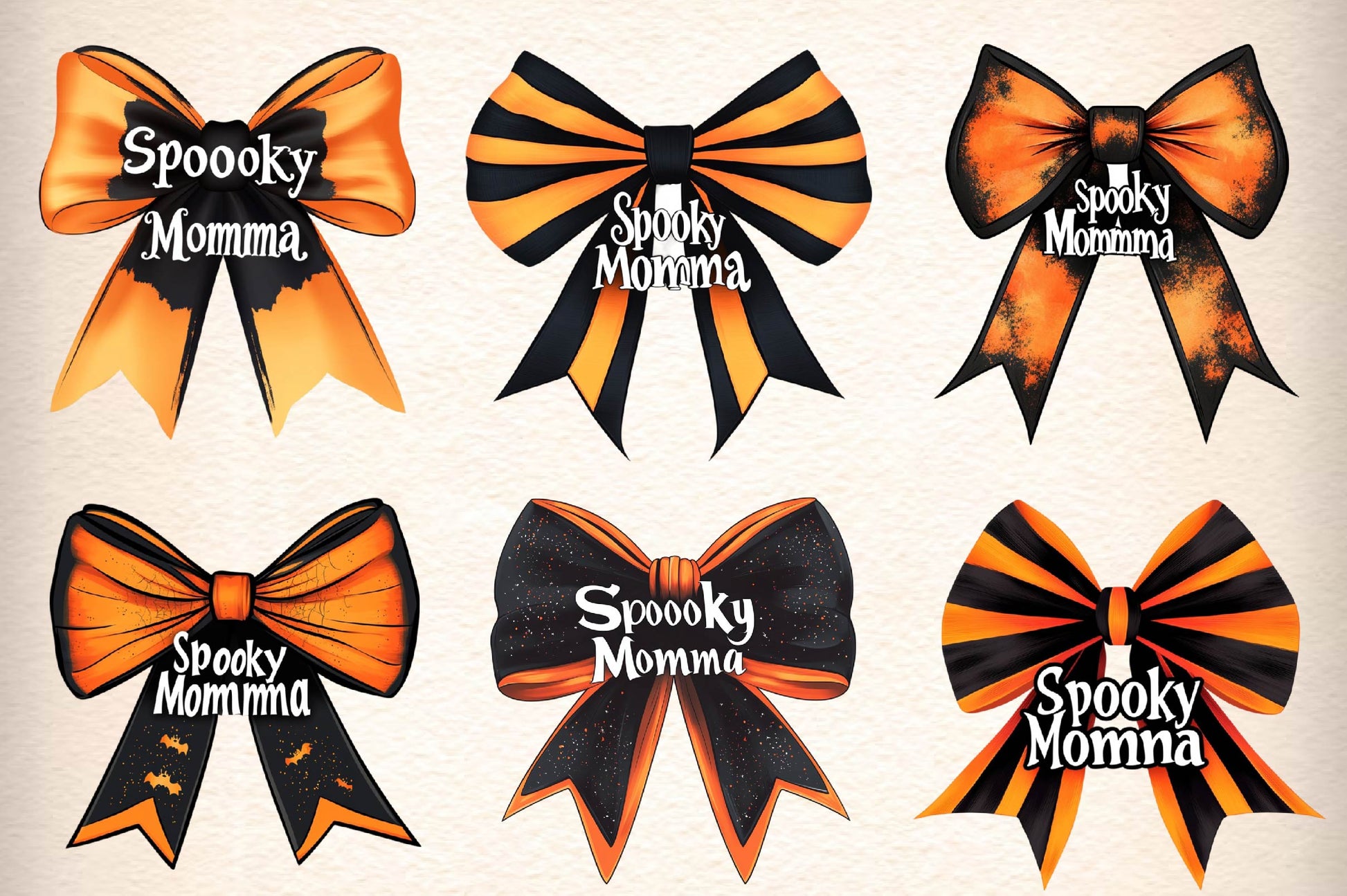 Spooky Momma Bow Halloween Clipart Bundle - CraftNest - Digital Crafting and Art