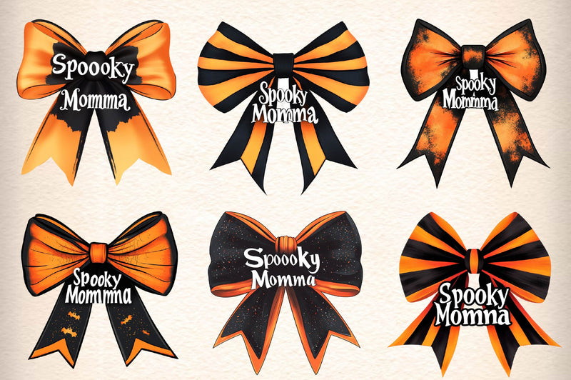Spooky Momma Bow Halloween Clipart Bundle - CraftNest - Digital Crafting and Art